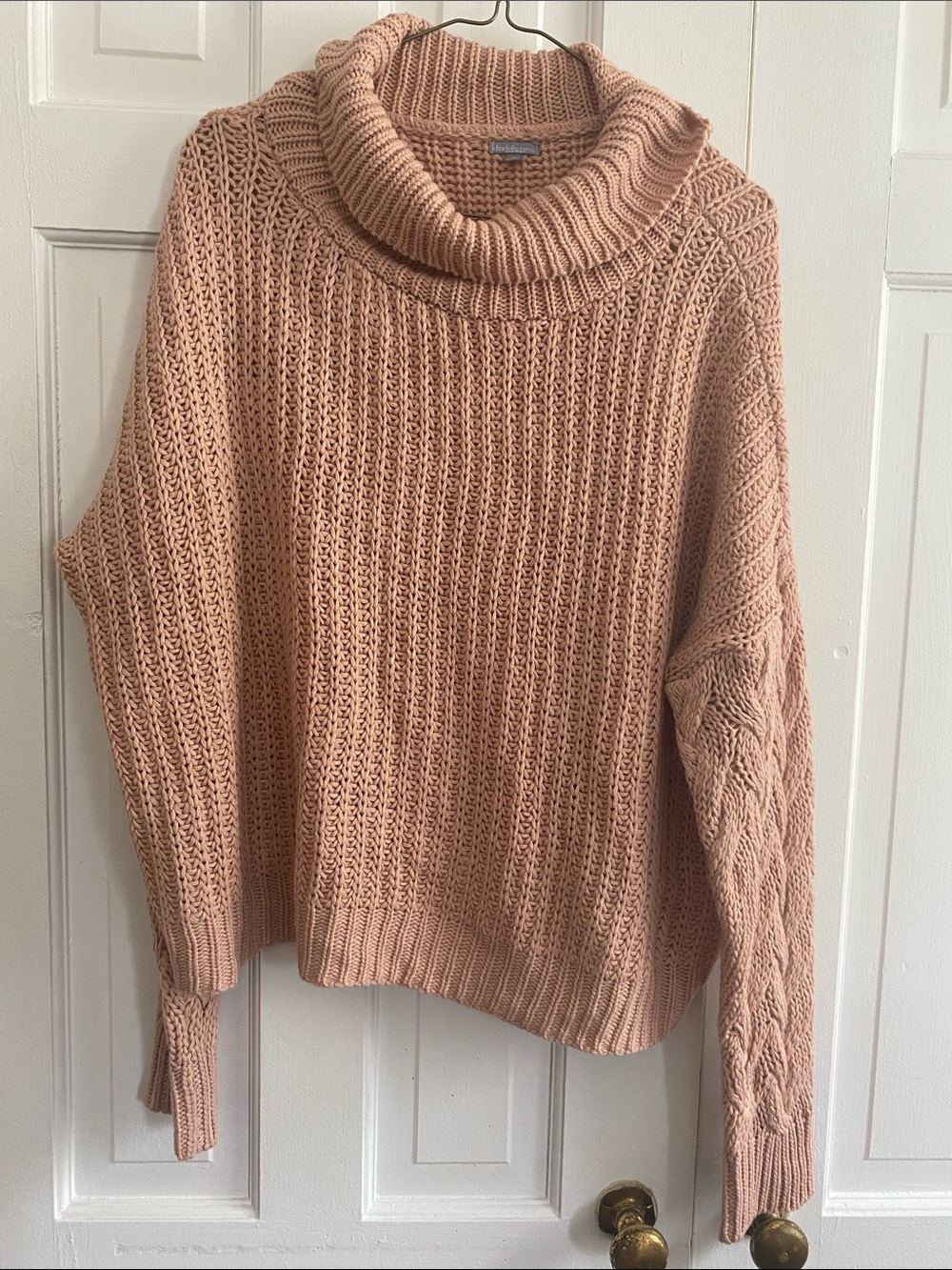 Charlotte Russe Chunky Cowl Neck Sweater - Blush Pink